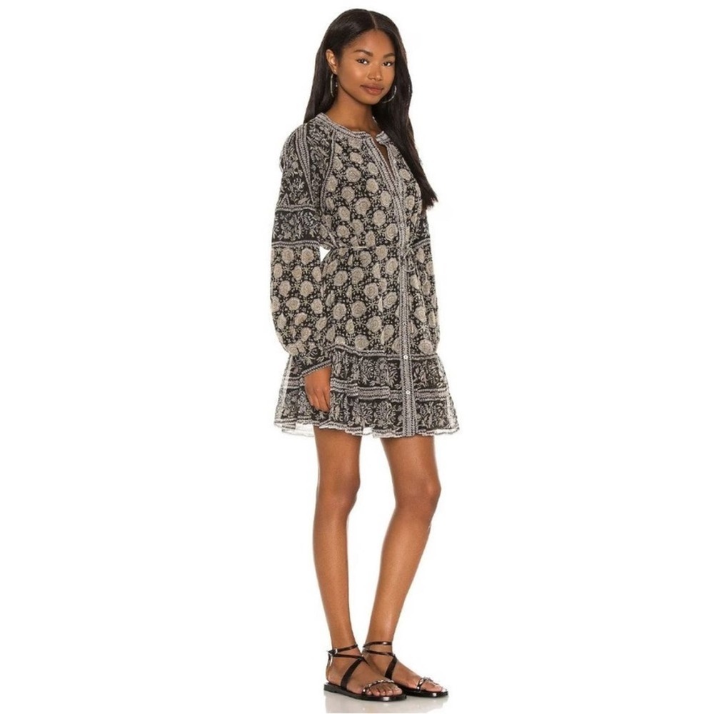 Cleobella Revolve mystic rose block border print Viola mini dress S